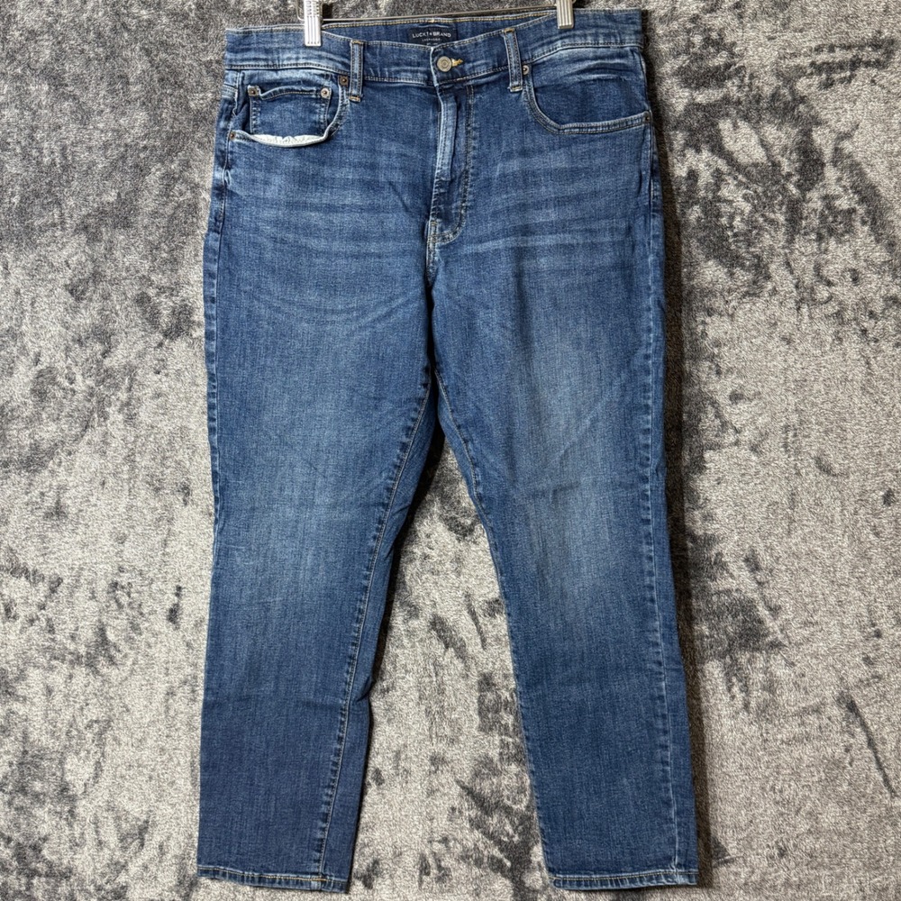 Lucky Brand 412 Athletic‎ Slim Mens Jeans 36x30 Blue Medium Wash Denim